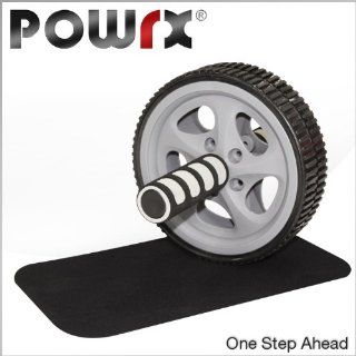 POWRX Ab Wheel mit Knie Pad / Ab Roller/ Bauchmuskeltrainer Duo Wheel