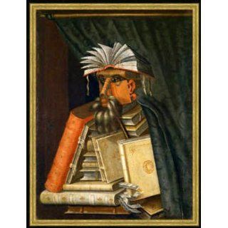 Bild mit Rahmen Giuseppe Arcimboldo, Der Bibliothekar, 51 x 68