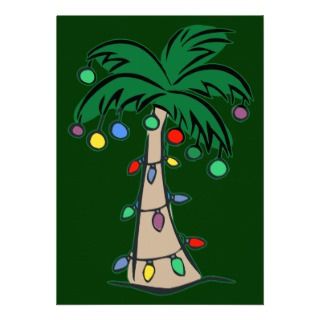 Christmas Palm Tree Invitations