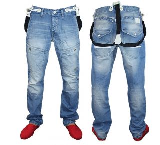 Jeans Herren VOI KOYOTO DESIGNER Tailliert Abnehmbare Hosenträger