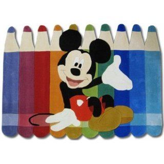 Kinderteppich Disney Mickey Mouse Buntstifte 168x115cm 