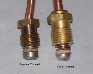 This valve uses a course thread thermocouple, check yours for