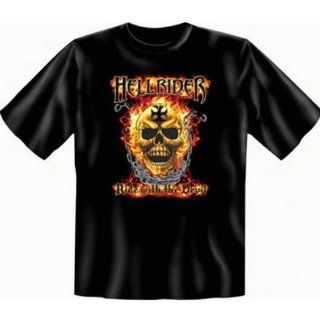 Biker Hölle Flammen Motiv Hell Rider (T Shirt) Sport
