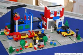 Lego 6390 City Hauptstrassendiorama mit vielen Fahrzeugen und Figuren
