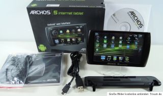 ARCHOS 5 Internet Tablet 8GB Wi Fi, 12,2 cm 4,8 Zoll Touchscreen Top