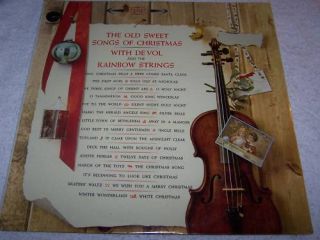 Sweet Songs of Christmas   De Vol & Rainbow Strings LP