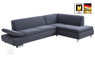 Design Funktions Sofa Ecksofa Rundecke Couch grau *NEU*