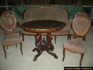 Original WIENER BAROCK Sofa garnitur mit 4 Stühlen und Tisch Versand