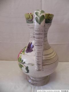 Keramik Krug Kanne Vase handgemalt Barock Rose Vasen