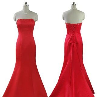 Qpid Showgirl Sexy klassisches Design Abendkleid Ballkleid, Farbe Rot