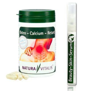 Natura Vitalis Osteo Calcium Retard   180 Kapseln + 1 Hyaluronsäure