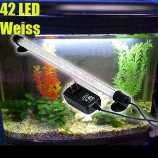 NEU Weiss 42 LED Aquarium Lampe wasserdicht Mondlich Beleuchtung Deko