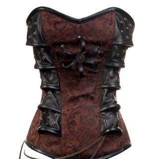 CD 313   Braunes Steampunk Kettenkorsett