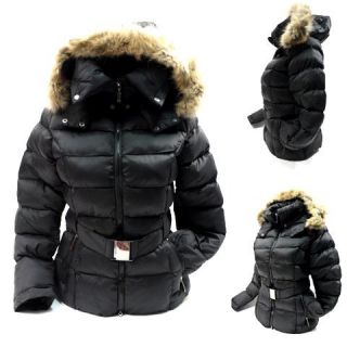 Damen Jacke Daunenjacke Kurz Kapuze Fuchspelz Modell Everest Mantel