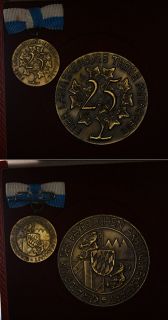 A275 Bayern Medaille o.J. Bayerische Arbeitgeberschaft 50mmm und 26mm