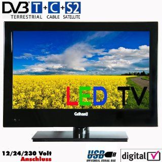 Gelhard GTV 1630 SAT LED TV Fernseher 16 40cm, DVB S2 