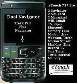 eTouch 757 Dual SIM Handy, Wifi, Kamera, Quad Band, Video, evtl. mit