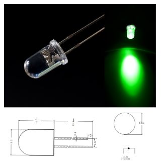 50 Stück Superhelle Grüne Leds 5mm 15000mcd led Grün