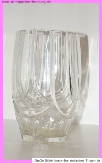 Bleikristall Vase mundgeblasen handgeschliffen handmade Tischvase Glas