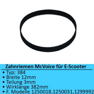 Zahnriemen McVoice für E Scooter 250018 250031 299992