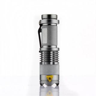 2PCS CREE Q5 LED Flashlight Torch 7W 300LM Adjustable Zoomable Lamp