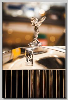 Leinwand Bild Rolls Royce RR Kühlerfigur Spirit of Ecstasy Luxus Warm
