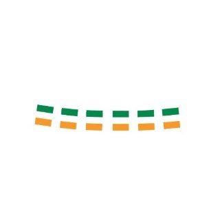 Amscan PPP Große Flaggen Girlande irische Flagge, 7 m 