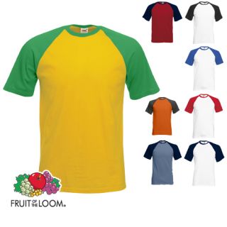 Baseball T Shirt Shirt Fruit of the Loom S M L XL XXL