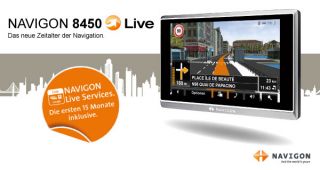 NAVIGON 8450 Live Navigationssystem (12,7cm (5 Zoll) Echtglas Display