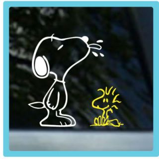 Snoopy Woodstock Window / Auto AUFKLEBER ~ Sticker 006
