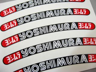 10x YOSHIMURA Motorrad Felgen Aufkleber Rim Sticker 01