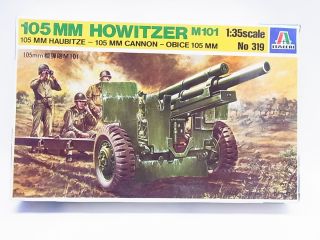 LOT 1255 Italeri 319 105mm Howitzer Haubitze M101 1 35 ungebaut NEU in