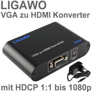 Ligawo ® VGA zu HDMI Konverter   Pc / Laptop mit VGA zu HDMI Tv
