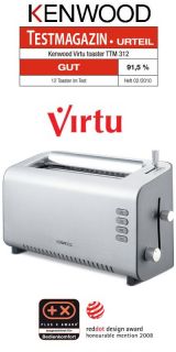 KENWOOD Toaster TTM 312 Virtu Aluminium TTM312