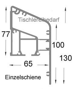 Schiebefensterladen Beschlag 311/250/E1 Einzelschiene