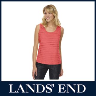LANDS END Damen Sommer Jersey Top Tanktop Shirt T Shirt ärmellos