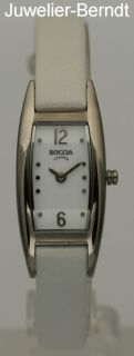 Boccia Damen Titan Uhr mit Lederarmband 3162 01  NEU 