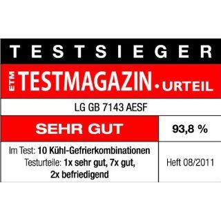 LG GB7143AESF Kühlgefrierkombination / A+++ / 201 cm Höhe / 245 kWh