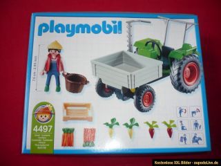 Playmobil Trecker Traktor mit Mähbalken 4497   Neu OVP Bauernhof XXL