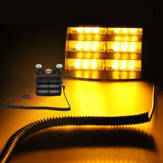 KFZ 18 LED Auto Stroboskop Panel Warnstrahler Amber 3 Leuchtmodi