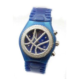 AQUA MASTER   Blaue Uhr mit 1.50 Karat Diamanten