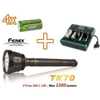 Fenix TK70 + Ansmann Mono/D 5000er Akkus + Powerline 5 