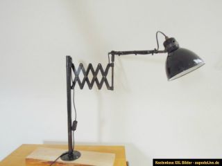 Art Deco Scherenlampe Emaille Bauhaus Industrielampe Schreibtischlampe