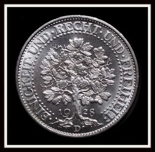 Reichsmark Eichbaum 1928 D Jg 331 ** Prachtexemplar ** W 54