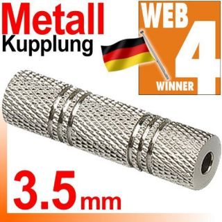 Kupplung Klinkenkupplung Buchse Metall Klinken Adapter w4W #332