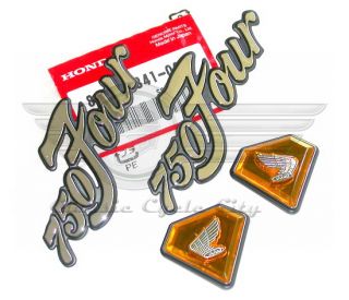 Honda CB 750 Four K2 Embleme Seitendeckel Emblem Kit Badge Side Cover