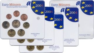 BRD Kursmünzensatz (orig., nom. 3,88 Euro) 2004 ADFGJ vz st original