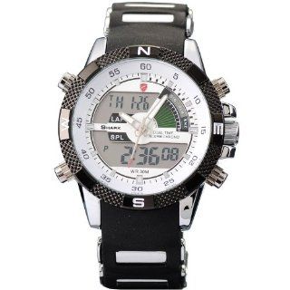 SHARK Watch LED Digital Herrenuhr Quarz Sport Uhr SH041, Schwarz