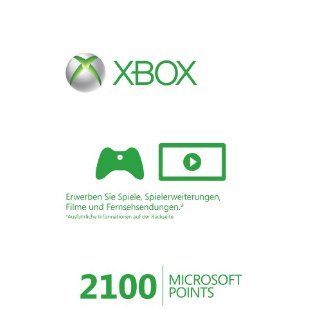 Xbox Live   2100 Microsoft Points Xbox 360 Games