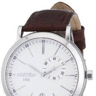 Roamer Herren Armbanduhr XL VANGUARD Analog Quarz Leder 934950 SL1